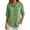 *Green, variant on VBVC Women's Cotton Linen Button Down Shirt , Ladies' Peter Pan Collar Short Sleeve Blouse , Casual Summer Work Tops For Women, S-2XL