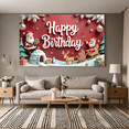 thumbnail image 5 of Decorative Design Happy Birthday Party Holiday Celebration Banner for Christmas Party Kids Event Festive Decoration, 5 of 8