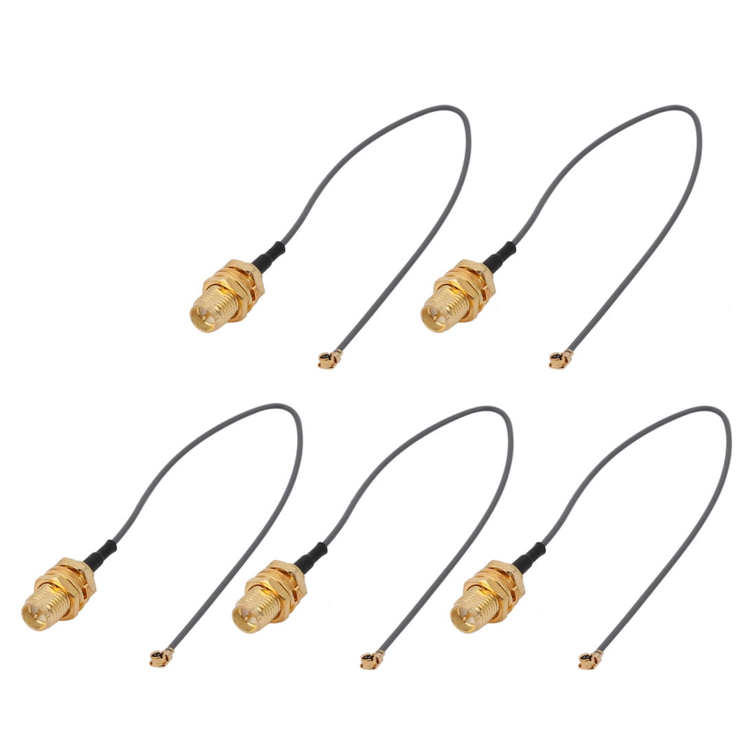 5 Pcs Pigtail Antenna RF1.13 IPEX 1.0 to RPSMA Extension Cable Gray
