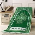 thumbnail image 4 of Throw Blanket Fleece Throw Blanket 50x80in, Irish Festival Celtic Knots Lucky Shamrock Soft Lightweight Bed Blankets Stripe Fuzzy Couch Blankets for All Season, 4 of 9
