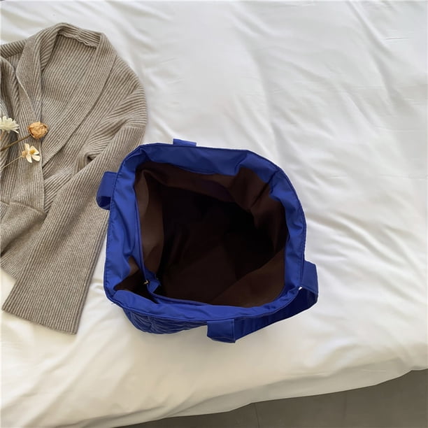 Bolsa de mano informal para mujer de compras acolchado de algodón acolchado monedero femenino sólido JShteea Para Estrenar