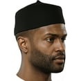 thumbnail image 2 of Black Wool Fez Hat for Men – Soft Felt Igbo Cap | Traditional African Hat Kufi, 2 of 10