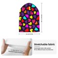 thumbnail image 2 of Yiaed Colorful Hearts Print Winter Beanie for Men Women, Fleece Lined Beanie Soft Warm Knit Hat Ski Stocking Cuffed Ca, 2 of 6