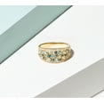 thumbnail image 4 of Forever Facets 18K Gold Plated 1/4 CT TW Lab Grown Diamond and Blue Topaz Ring, 4 of 7