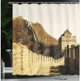 thumbnail image 4 of Ambesonne China Shower Curtain, Stones Mountain, 69"Wx75"L, Sepia, 4 of 5