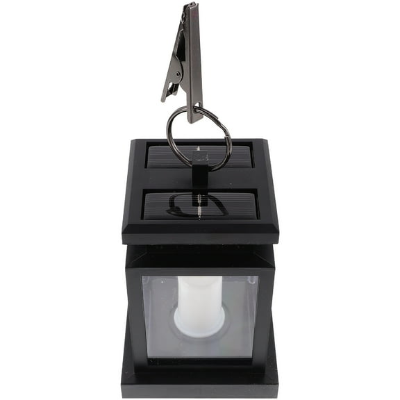 Solar Post Lamp Fence Lights Outdoor Decorative Flashing Flame Abs Metal Lantern for outside of House Tiki