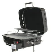 FLAMEKING Flame King RV/Trailer Mounted BBQ Grill Motorhome Gas Grill with Bracket System, Black, YSNHT400
