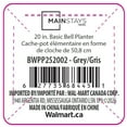 thumbnail image 4 of Mainstays Basic Bell Planter 20 inch Grey, Classic Design with Attached Tray Durable Weather Resistant Matte Finish, 4 of 4