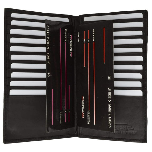 Genuine Leather Multiple Credit Card and Checkbook Style Holder 529 CF (C)