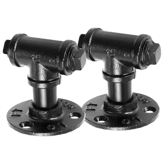 Cabinet Door Handles Industrial Cabinet Knob Water Pipe Cabinet Door Handle Furniture Iron Black 7.50X7.00X6.00CM 2 Pcs