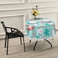 thumbnail image 7 of Coolnut 60" Christmas Snowman Round Tablecloth, Waterproof Stain and Wrinkle Resistant Washable Decorative Table Covers for Kitchen Dining Tabletop Party Outdoor Picnic, 7 of 7