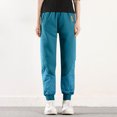 thumbnail image 2 of Wide Leg Sweatpants Women Tall MIUOWANP Women Warm And Cold Cotton Pants Lightweight Plus Size High Waist Casual Versatile Women Pants Long Pants Blue XXL, 2 of 5