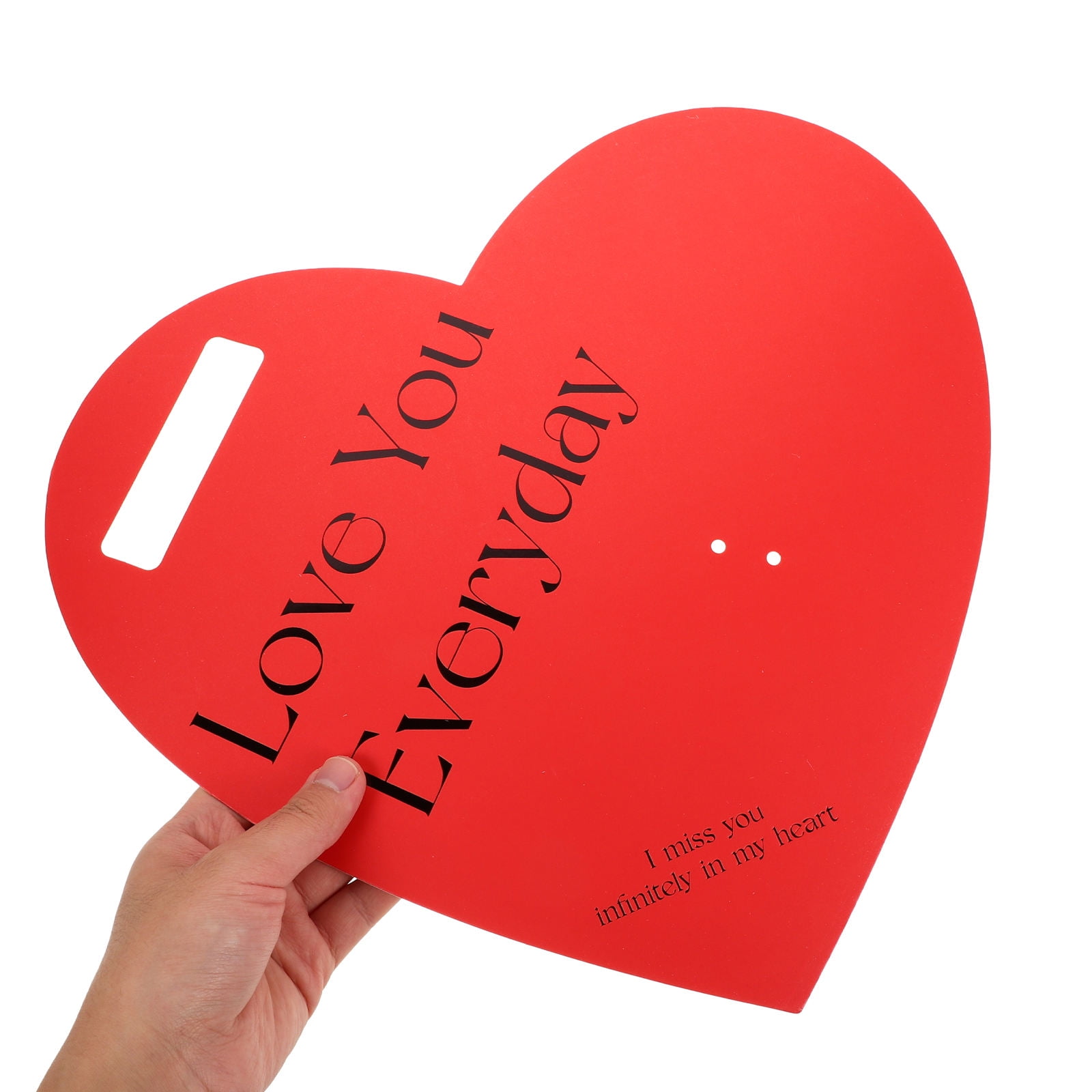 Mobestech 20Pcs Red Floral Packing Sleeve with Heart Cutout Paper Hearts for Flower Wrapping