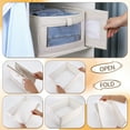 thumbnail image 5 of Hengguang 4 Pack Linen Storage Bins, Pantry Organizers & Storage Containers, Linen Containers with Handle for Kitchen, Freezer, Cabinet, Closet, Bathroom Under Sink Storage, 5 of 8
