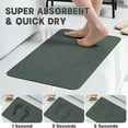thumbnail image 5 of Alfombrilla de baño de secado rápido, alfombrillas de baño antideslizantes, lavables, finas, absorbentes, que se adaptan a la puerta, alfombrilla de baño para bañera, ducha o lavabo, 16 x 24 pulgadas, 5 of 5