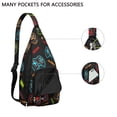 thumbnail image 2 of Gaming Controller Print Sling Bag&nbsp;- Cool Retro Joystick Pattern Crossbody Backpack for Gamers, Water-Resistant Shoulder Pack (Colorful Graffiti Design, Lightweight & Durable), 2 of 4