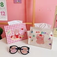 thumbnail image 4 of Tissue Cover Cute Cartoon Faux Leather Tissue Holder Tissue Box Cover for Home, 4 of 10