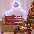 thumbnail image 3 of Christmas Pillow Covers 18×18 Inch Set of 4 Merry Christmas Happy New Year Farmhouse Decorative Pillow Covers Holiday Rustic Pillow Case for Sofa Christmas Decorations (Dear Deer, 18" x 18"), 3 of 6