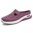thumbnail image 4 of Havenx Woven Orthopedic Walking Shoes for Women Slip-On Breathable Arch Support Walking Shoes Comfortable Diabetic Wide Width Summer Nurse Footwear,Purple 41(US-9), 4 of 6