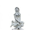 thumbnail image 2 of Rustic Whitewashed Cast Iron Mermaid Towel Holder 8.5 Inch - Mermaid Decoration - Metal Wall Art, 2 of 2