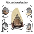 thumbnail image 4 of Durable Beige Hanging Egg Chair Cover with Zipper, 115x190cm, 4 of 4