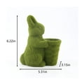 thumbnail image 3 of SLYNSHome Easter Flocked Rabbit Statue Decoration Short Furry Velvet Bunny Figurines Ornament Artificial Moss Stuffed Rabbit Dolls for Holiday Table Spring Garden, 3 of 6
