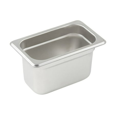 

Anti jam Steam Pan 1/9 Size 4 25 Gauge Stainless Steel 6 packs