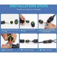 thumbnail image 5 of 2 Stück IP68 wasserdichte Anschlussdose Ø 3.5-7 mm Anschlüsse Externe Hülse Koppler Outdoor Elektrokasten Anschlussdose-Schwarz,, 5 of 5
