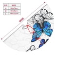 thumbnail image 3 of Sikiie Blue Flying Butterflies 30-48 inches {designName} Print Christmas Tree Skirt Snowman Xmas Tree Skirt with Edge Christmas Decorations for Holiday Party36", 3 of 7