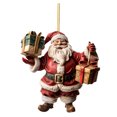 thumbnail image 2 of Colgante Plano Acrílico De Papá Noel Adorno Colgante Para Árbol De Navidad Manualidades 2D Para Fiestas De Navidad Y Año Nuevo El Regalo Perfecto Para Estas Fiestas. Feliz Navidad, 2 of 2