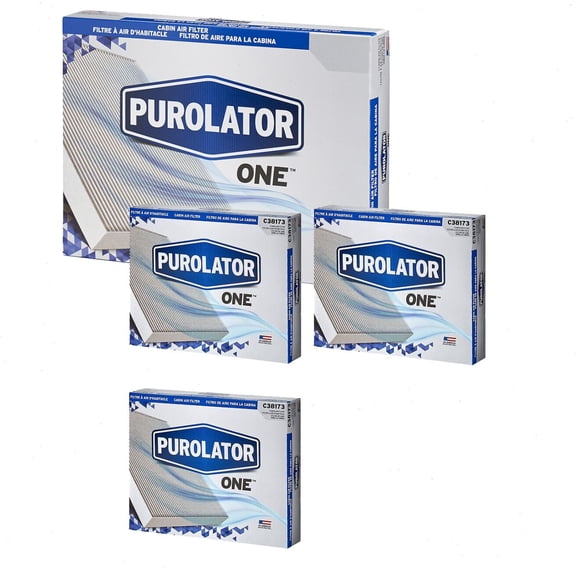 3 pc Purolator ONE C38173 Cabin Air Filters for 603 HVAC Heating Ventilation Air Conditioning Vent Filters