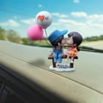 thumbnail image 6 of Car Dashboard Decorations, Interior Dashboard Accessories, Lovely Couple Cute Ornaments, figure Statue, for Gift for Women pink, 6 of 9