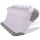 thumbnail image 2 of Calcetines Prolriy para hombre, bajos, con amortiguación, para correr, corte atlético, transpirables, 6 pares, para hombre y mujer, calcetines deportivos blancos M, 2 of 4