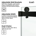 thumbnail image 3 of Cozy 60"x 76" Frameless Double Slide Shower Door 3/8" Tempered Glass, 3 of 11