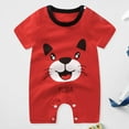 thumbnail image 2 of UngA Toddler Boy Outfit Toddler Baby Boy Outfits 2pcs Summer Clothes Sets Car Graphic Short Sleeve Shirt and Striped Shorts Set Clothes for Kids(Red,3-6 Months), 2 of 4