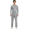 thumbnail image 6 of Cherokee Men's Cargo Scrub Pants Modern Fit Fly Front Tapered Leg Bottom with 7 Pockets, Soft 2-Way Stretch Fabric - WW140T, Grey, 6 of 7