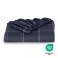 thumbnail image 6 of Bare Home Luxury 1800 Collection Fitted Sheet, Ultra-Soft, Deep Pocket, Twin-XL, Modern Plaid - Midnight Blue/White, 6 of 6