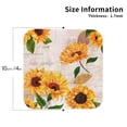 thumbnail image 3 of Kll Square Drink Coasters Set Of 4,Pu Leather Absorbent Coasters Set Decorative Coffee Cup Coasters Housewarming Gift For Home Decor-Sunflower, 3 of 9