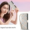 thumbnail image 3 of Wallet Case for Samsung Galaxy Z Fold 7, Flower PU Leather Durable Phone Case Kickstand Flip Case with Card Slots Wrist Strap Pattern Magnetic Closure Protective Case for Galaxy Z Fold 7 - B, 3 of 6