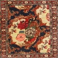 thumbnail image 1 of Ahgly Company Indoor Square Traditional Saffron Red Persian Area Rugs, 5' Square, 1 of 6