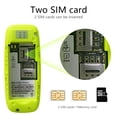 thumbnail image 2 of BM310 teléfonos móviles pequeños desbloqueados auriculares Bluetooth teléfono baja radiación grabación automática de llamadas Dual SIM teléfono celular pequeño, 2 of 5