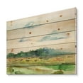 thumbnail image 2 of Designart 'Summer Landscape Of Green Blossoming ' Traditional Print on Natural Pine Wood, 2 of 5