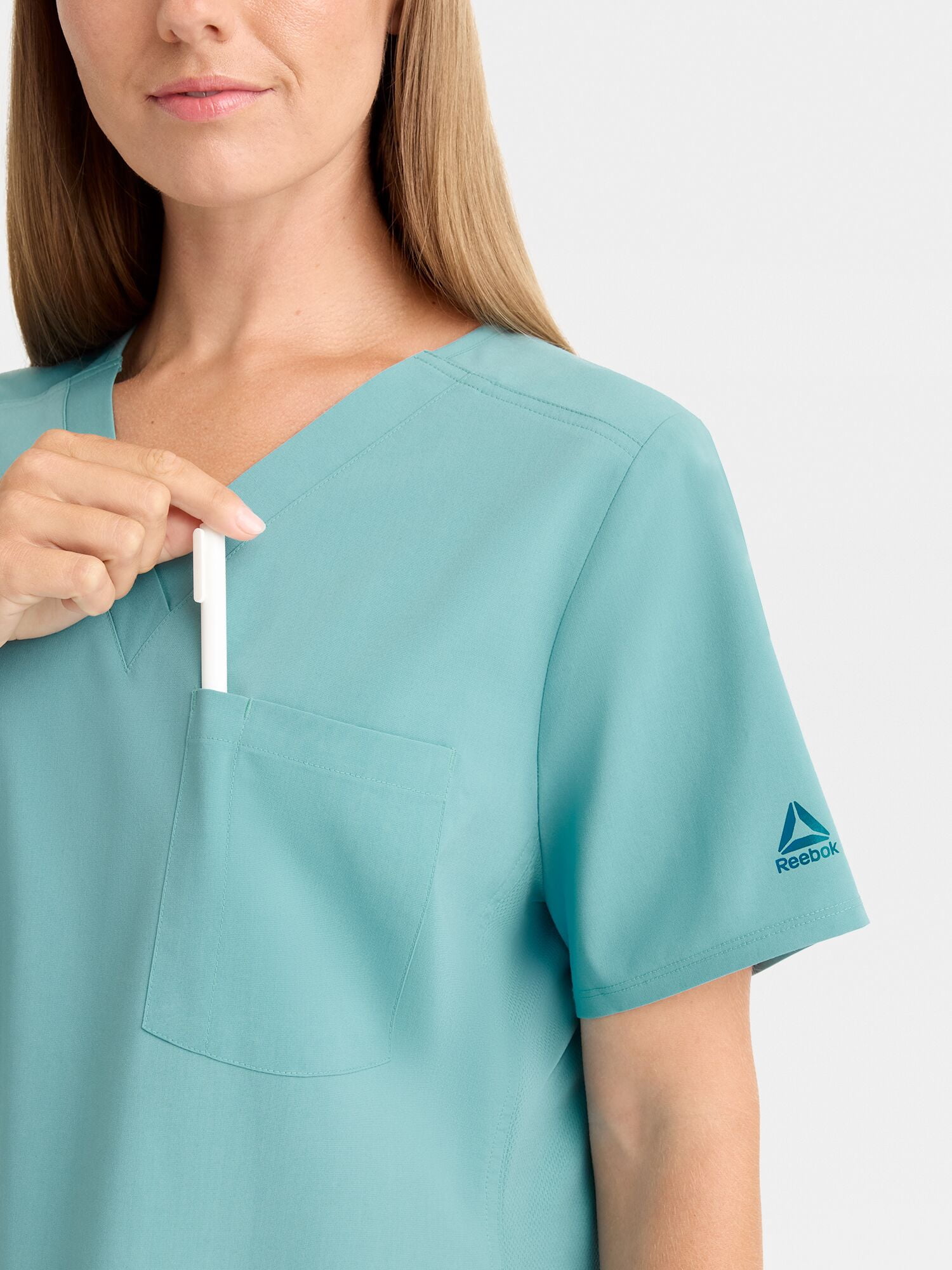 Reebok Women's Tech Comfort 3 Pocket V Neck Scrub Top, 1 Pack, Sizes S - 3XL