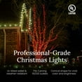 thumbnail image 5 of Pro Christmas LED Holiday Lights - 50 Bulbs, 25ft - Professional Grade Indoor Outdoor 5MM Wide Angle Conical Christmas Light Strings for Decorating Home and Outside Trees - 2800K Warm White, 5 of 8