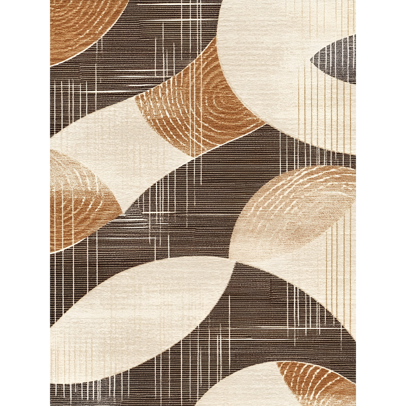 Pentantan 5'x7' Area Rugs, Machine Washable Rug for Living Room- Modern Soft Indoor Carpet, Low Pile for Bedroom, Dining Room, Playroom, Office, Brown