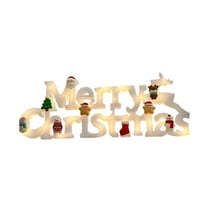 Merry Christmas Sign Letters Window Lights Christmas Lighted Hanging LED Xmas Welcome Sign Decorations Indoor Outdoor for Front Door Window Wall Tree DIY Wreath Bar Club Party Decor