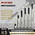 thumbnail image 2 of High Magnetic Screwdriver Drill Bit Set, 9Pcs K5 Impact-Resistant and Non-Slip Bit, Impact Driver Bit Set, Anti Slip Strong Magnetic Electric Screwdriver Set, 25/50/65/70/75/90/100/120/150mm, 2 of 7