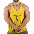 thumbnail image 5 of Camiseta sin mangas con capa Base y letras de Color sólido de verano para hombre, camiseta informal deportiva holgada al por mayor, 5 of 5