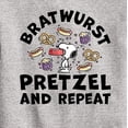 thumbnail image 3 of Peanuts - Bratwurst Pretzel And Repeat Snoopy - Toddler & Youth Crewneck Fleece Sweatshirt, 3 of 6
