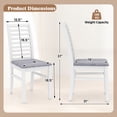 thumbnail image 4 of Giantex 2-Piece Wooden Dining Chair Set, Mid-Century Modern Chairs w/ Padded Seat High Curved Back, White, 4 of 9